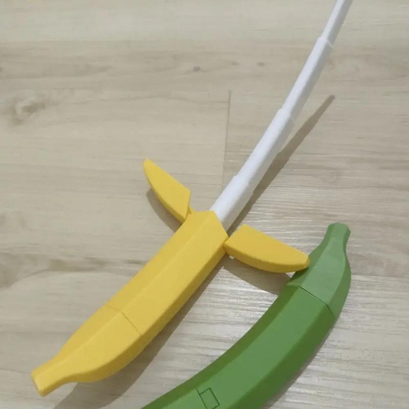 Cross-Border Banana Double-Action Telescopic Knife: 3D Printed Creative Toy Gift