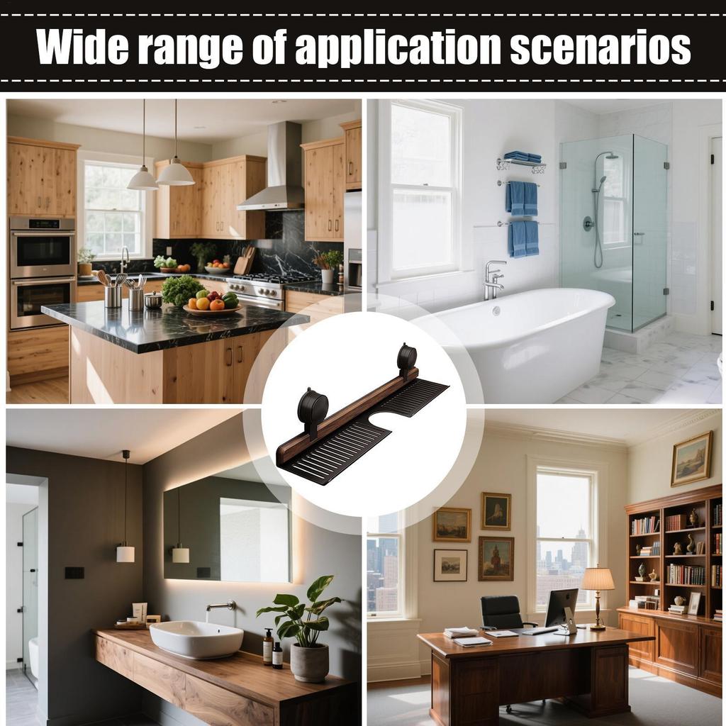 Heavy Duty Suction Shower Shelf No Drill Bathroom Organizer Shampoo Holder Over Faucet Sink Rack for Toilet Restroom Kitchen