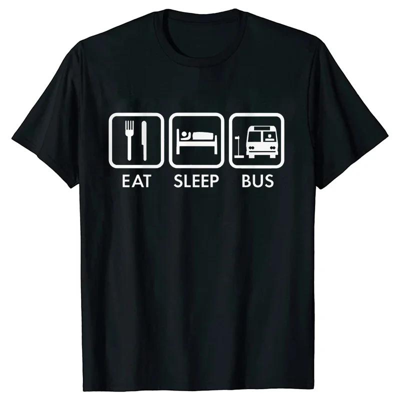 

Крутые футболки Eat Sleep Bus Driver с графикой, Y2k топы, уличная одежда, с коротким рукавом, подарки на день рождения, летняя футболка, мужская одежда#Цвет(1) XXXXXL чёрный