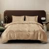 Kuup Satin Surface Duvet Cover Colored Bedding Set Queen Size Quilt Cover High Quality Skin-Friendly Fabric Bedding No Sheet