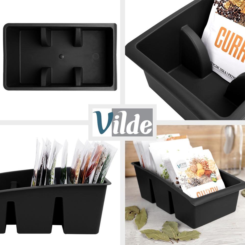 Spice Organizer Container Black 25X15X9 Cm 2 Pcs.