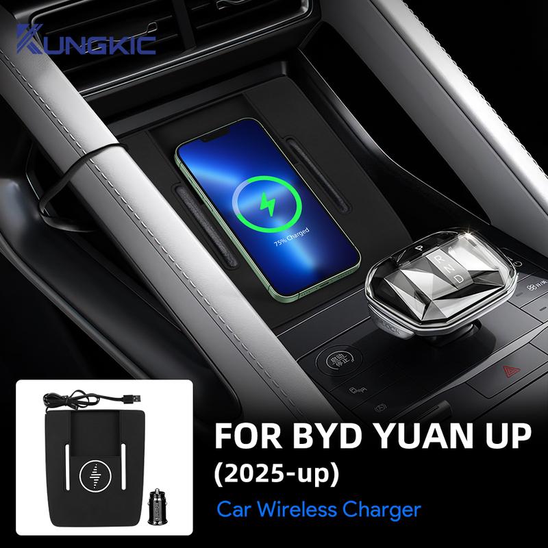 For BYD Yuan Up Atto 2 2025 2026 Car Wireless Charger Wireless Charging Holder Mobile Phone Charger Pad Accessories LHD RHD