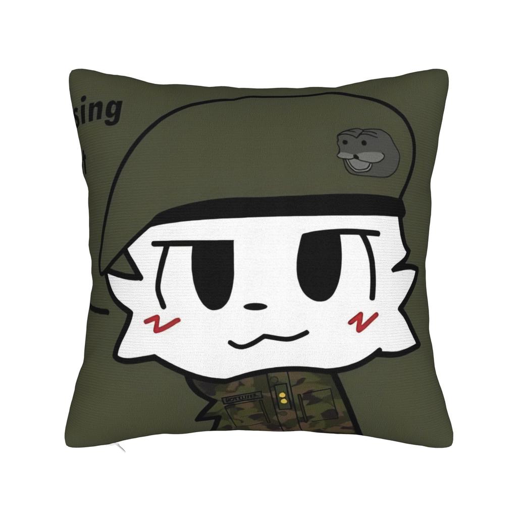 Boykisser Square Pillow Case Cat Cushion Cover Custom Zippered Decor Pillowcase for Car 18"
