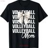 Volleyball Mom Coquette Bow Lovers Mothers Day T Shirt for Dad Vintage Washed Slightly Soft Fashion Graphic Streetwear
