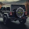 Skull Compass Spare Tire Cover Durable Polyester Off-Road Vehicle Protector Adventure Accessory