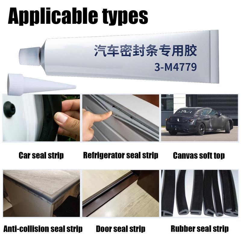 100ml Güçlü Bağlayıcı Sızdırmazlık Şeridi Tutkalı Araba Boşluğu Sızdırmazlık Şeridi Sızdırmazlık Tutkalı Otomotiv Tamir Yapıştırıcısı Oto Aksesuarları