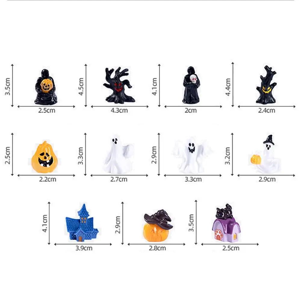 Multicolor Halloween Miniature Figurine Resin Micro Landscape Desktop Knick-knack Pumpkin Party Ornaments