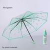 1Pcs 8-Bone Transparent Umbrella Automatic Folding Transparent Umbrella Fully Automatic Transparent Three-Fold Umbrella
