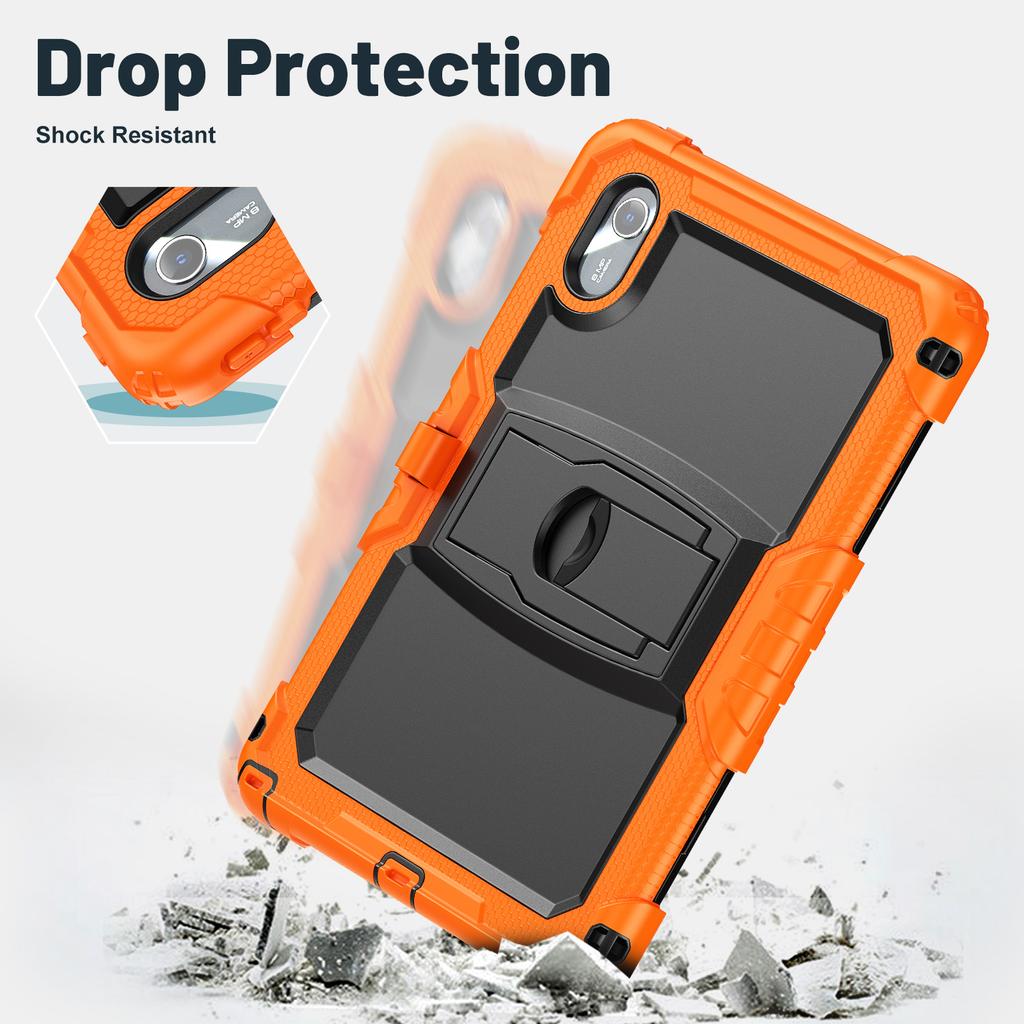 For Lenovo Xiaoxin Pad 11 2025/2024/Idea Tab/K11 Gen 2/M11/K11 LTE (2024) Case PC+Silicone Kickstand Tablet Cover with Strap