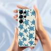 For Samsung Galaxy S25 Ultra Case Blue Turtle Pattern Printing Straight Edge TPU Phone Back Cover