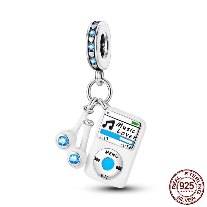 Original Design Kopfhörer Anhänger Kupfer Charm Perlen Passen Original Marken Armband Frauen DIY Schmuck Geschenk Herstellung