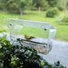 Transparent Window-Mounted Bird Feeder Hummingbirds With Strong Suction Cup Plastic Waterer House