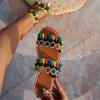 Fashion 2025 New Women Slippers Casual Comfortable Beach Slippers Bohemia Style Flat Shoes Ladies Outdoor Fashion Sandals Slides Women