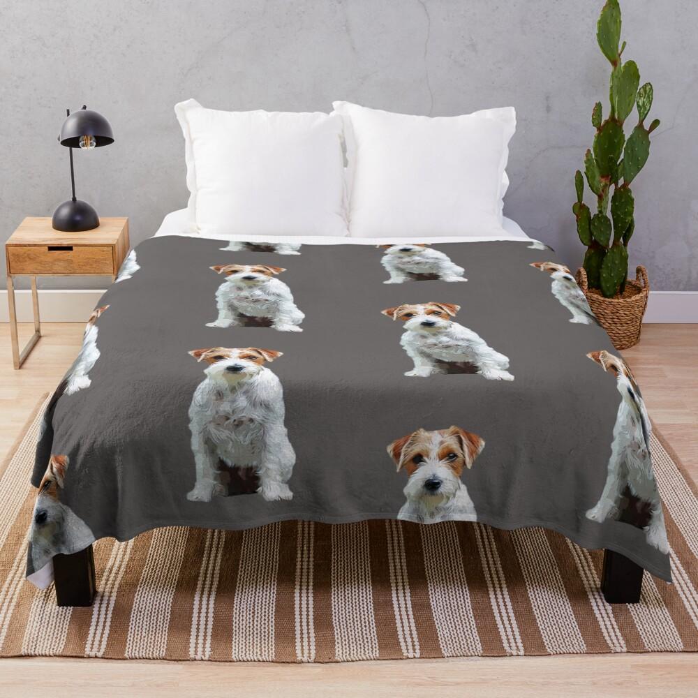Jack Russell Terrier Rough Coat Throw Blanket