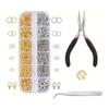Accessory Kit, Accessory Making Tool Set, Jewelry Making, Necklace Repair, 12-piece Storage Case Included, Crab Hook, Mouthless Wire Loop, Black