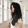 Vintage Head Covering Scarf Shawl Elegant Wedding Headscarf Embroidered Flower Scarf  Party