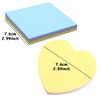 1000pcs 7.6cm Color Sticky Note Square Heart Shape Writbale Blank Office Memo Stickers Important Reminder Tool Office Supplies
