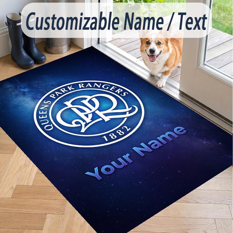 Custom Text Printed Rug Queens Park Rangers FC Non Slip Floor Carpet For Home Room Decor