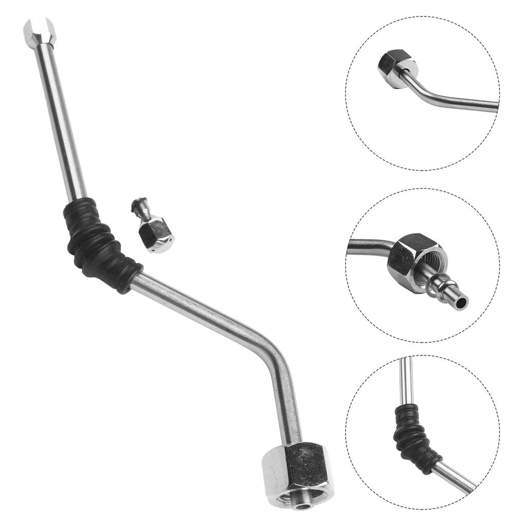 Steam Wand Parts for EC680 Coffee Machine Stainless Steel with Rubber Elbow for Enhanced Milk Frothing Capability