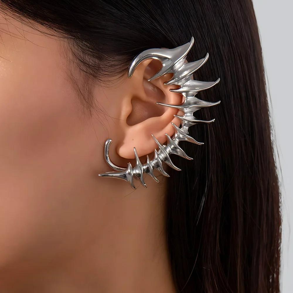 Punk Devil Claw Cosplay Teenagers Ear Clips No Ear Holes Gothic Women Earrings Hip Hop Ear Cuffs Studs Halloween Party Jewelry
