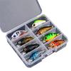 8pcs Plastic Fishing Baits Minnow Fishing Lure Artificial Hard Baits Topwaters Artificial Wobbler Fishing Tackle Lure