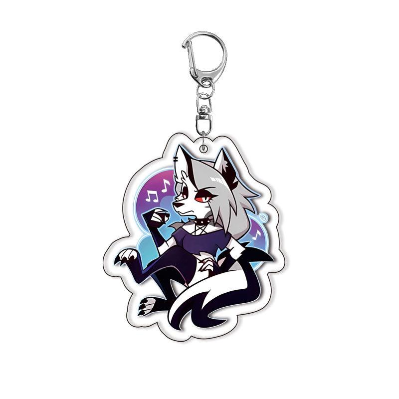 New Anime Figure Acrylic Keychain Model Plate 1pc Alastor Sign Backpack Pendant Key Chain Game Fans Gift Ornaments