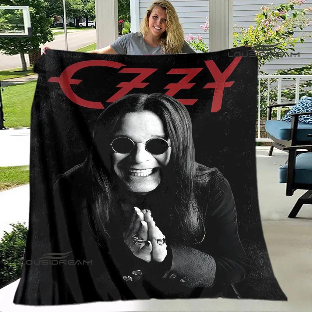 Ozzy Osbourne Retro-Druckdecken zum Warmhalten, weich und bequem, für Zuhause, Reisen, Bettdecke, Bettbezüge, Geburtstagsgeschenk