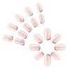 24 Pcs Short Square False Nail with Heart Artificial Nail Valentines Day Press On Nail French Tip Stick on Nail
