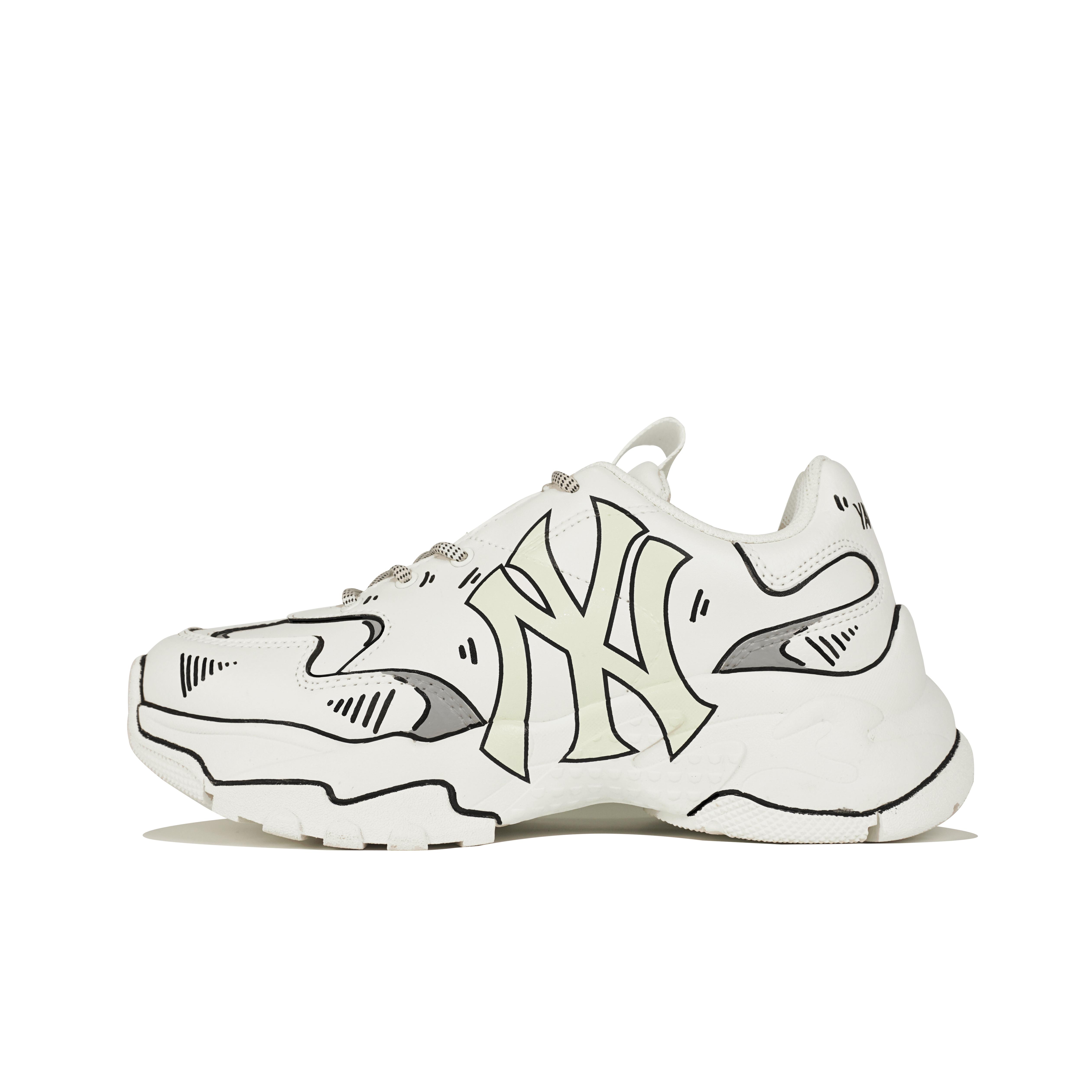 MLB Big Ball Chunky Nine Systems Low top Chunky Sneakers Unisex White Gray 32SHC1011-50I(Team-) 39