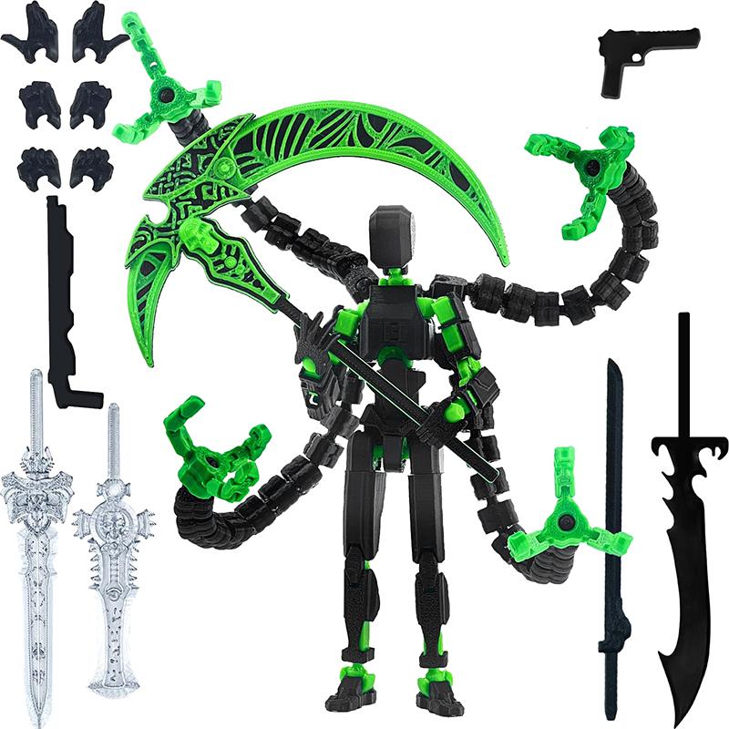 Titan 13 Action Figure 3D Printed T13 Multi-Jointed Movable Robot With Full Articulation Lucky 13 Action Figure Nova 13 Action