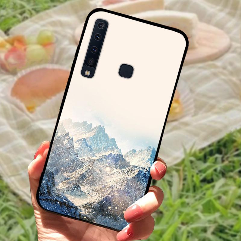 For Samsung A9 2018 Case Cover A7 2018 Silicone Soft Marble Black Bumper Funda Coque for Samsung Galaxy A7 A9 2018 Protective