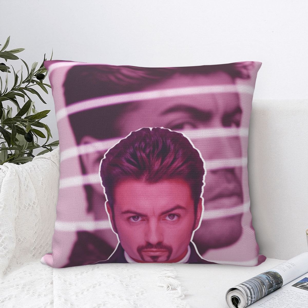 Pandara Jewelry Unisex George Michael Music Pillow Case Cushion Cover Soft Printed Pillow Cover Kawaii Pillowcases For Sofa Bedroom Home Decor