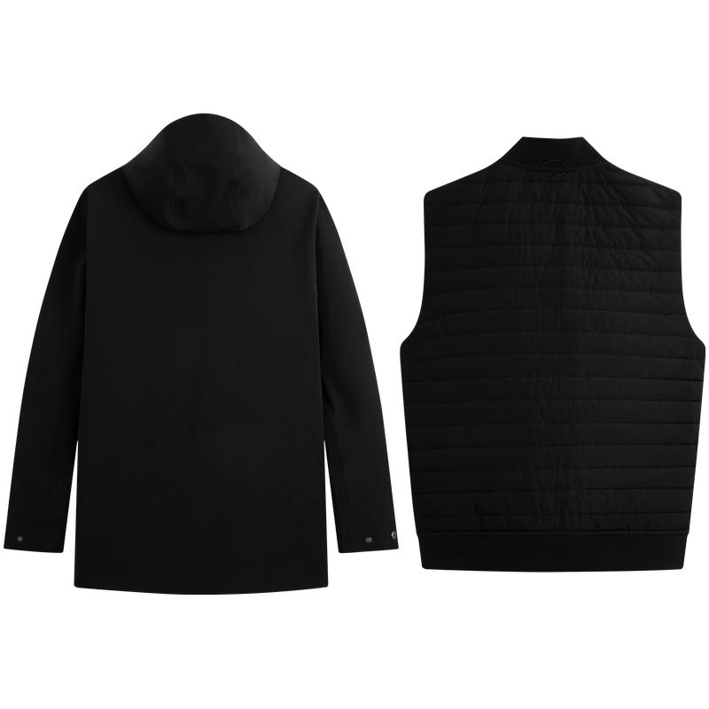 Calvin Klein Windproof Waterproof 3-In-1 Removable Liner Jacket Men Jacket Space-Black GMF4O509