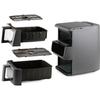 Friteuse sans huile - DOMO - Airfryer DO550FR - Double cuve 3.5 L + 6,5 L - 10 programmes - 2500 W