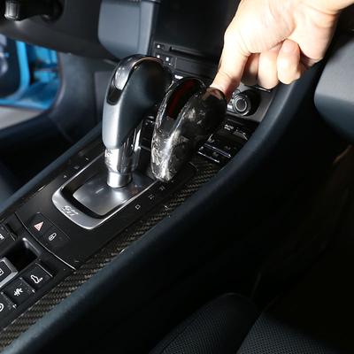 For Porsche Panamera 2010-2016 Real Carbon Fiber Car Gear Shift Head Cover Trim Sticker Car