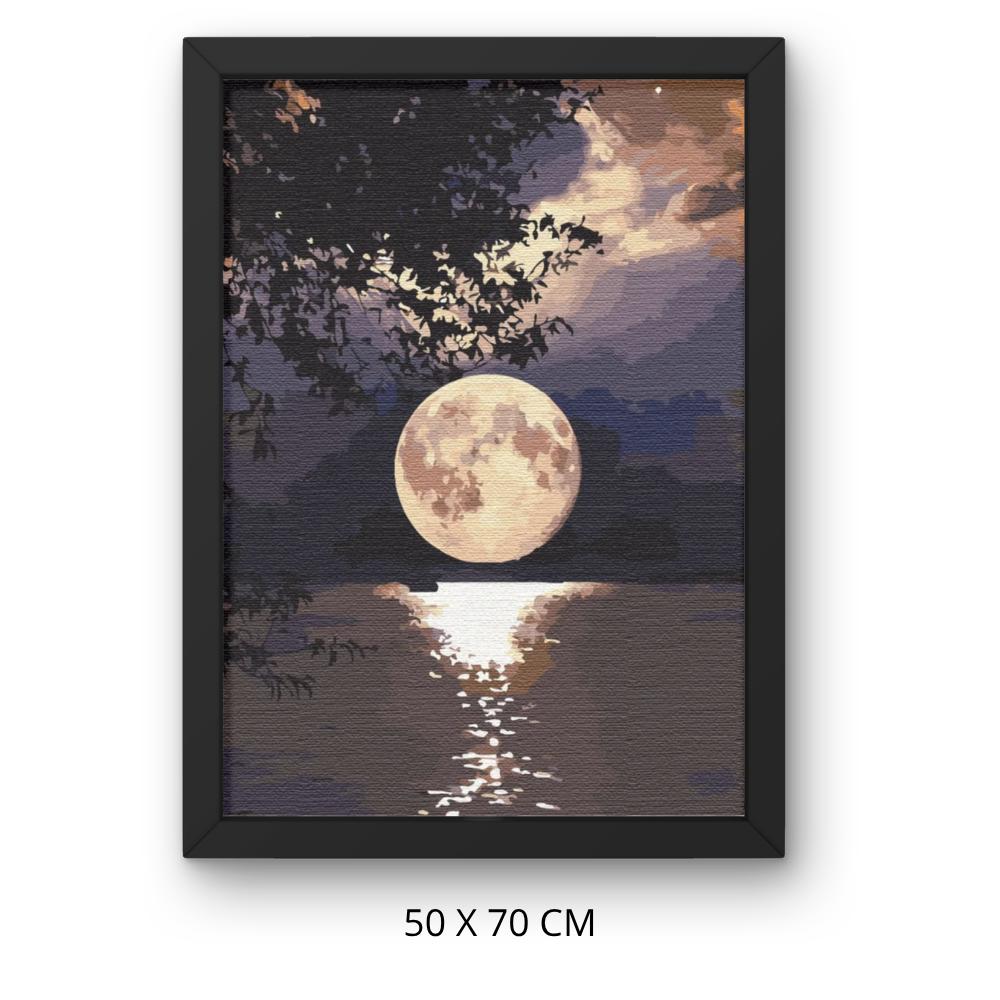 Obraz Do Malowania Po Numerach Z Ramą Księżyc W Pełni 50X70 Cm