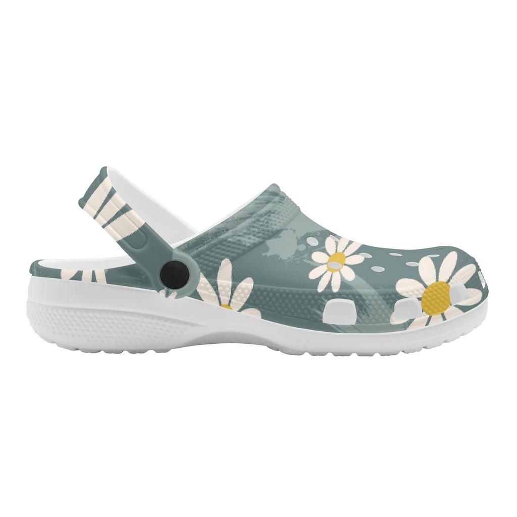 Graphic Print EVA Clogs Women Men Lightweight Breathable Slip On Casual Shoes Soft Sole Summer Sandals Lightweight Daily Wear