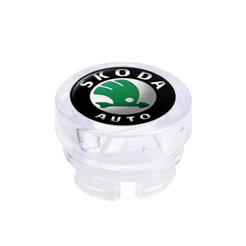 ABS Car Cigarette Lighter Dust Cover Dustproof Cap Plug for Skoda Logo VRS Yeti Octavia Kamiq Kodiaq Karoq Superb Fabia Rapid ndf500