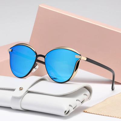 Sunglasses Women Luxury Round Sun Glass for Women Ladies Female Cat Eye Shade Lunette Eil Femme