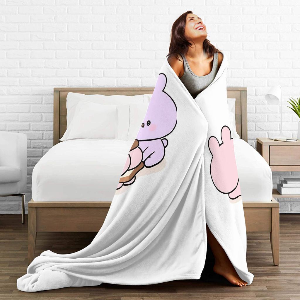A-Asamimichaan Plush Blankets Girls Boys  Flannel Bedding Throws For Couch Chair Super Warm Custom Quality Bedspread Gift
