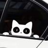 10pcs Waterproof Funny Kitty Decals Black White Car Styling Cover  Electric Motorcycle Stickers