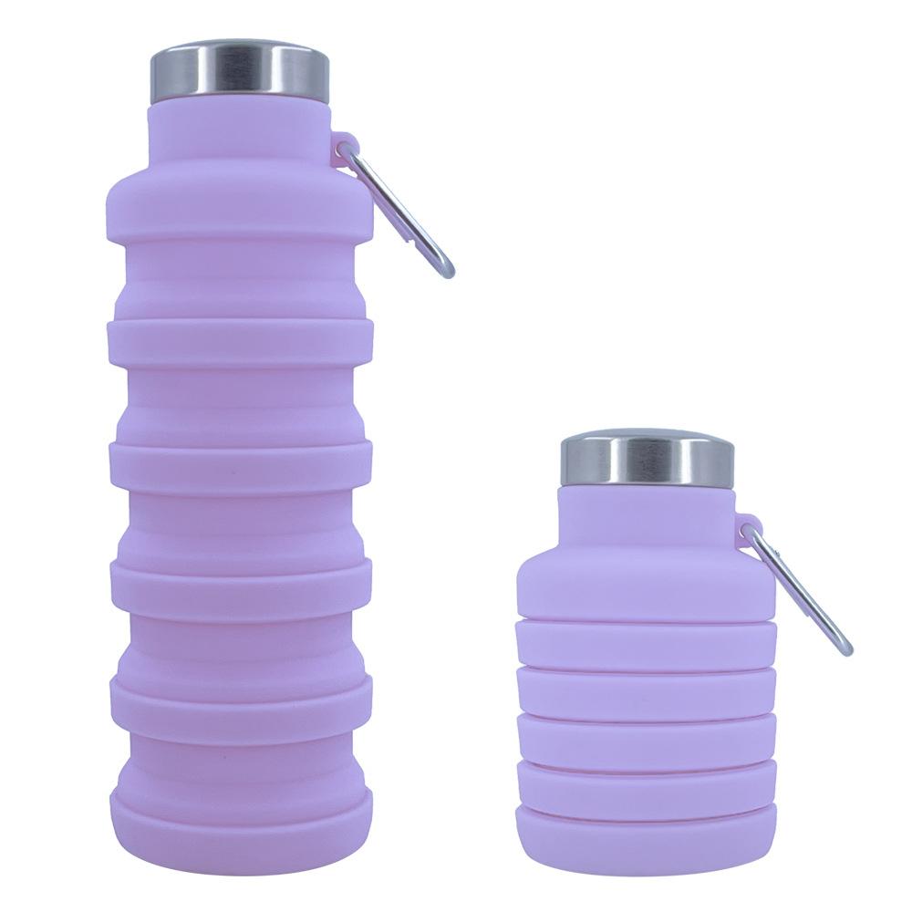 500ml Collapsible Water Bottle Portable Leakproof Reusable Telescopic Cup Travel Water Bottle for Camping Hiking Traveling