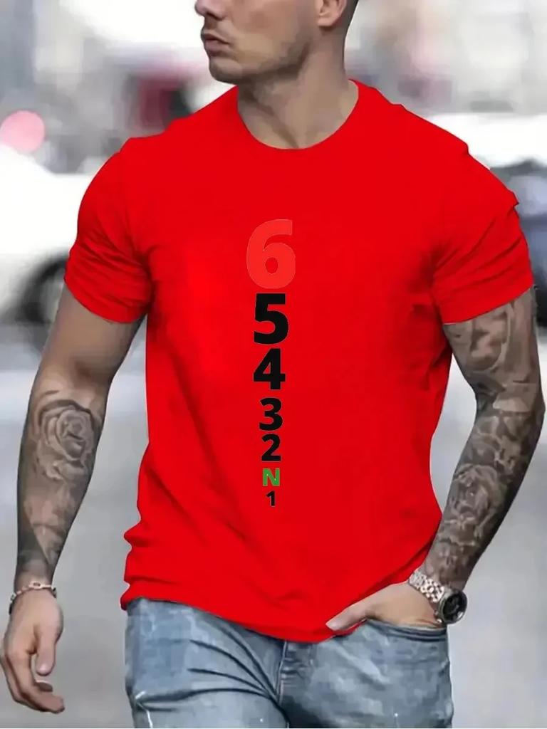 Letní Vintage Trička Pánská Dámská Manuální Převodovka 1N23456 Motocykl Rychlost Potisk Trička Unisex Oversized Hip Hop Tričko Oblečení