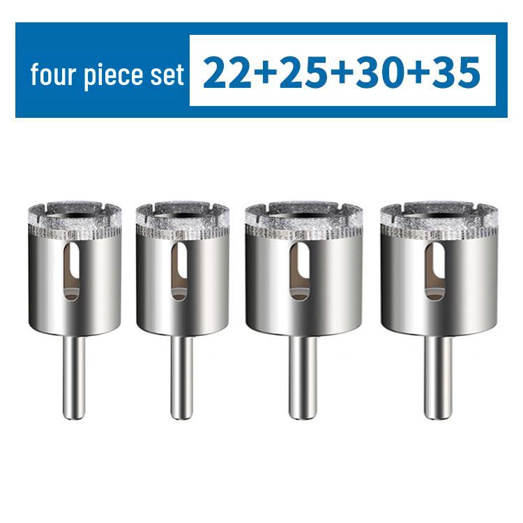 Diamond Grit Drill Bit for Glass, Tile, Marble, Jade & Rock Slab - Sizes 6/8/10/12
