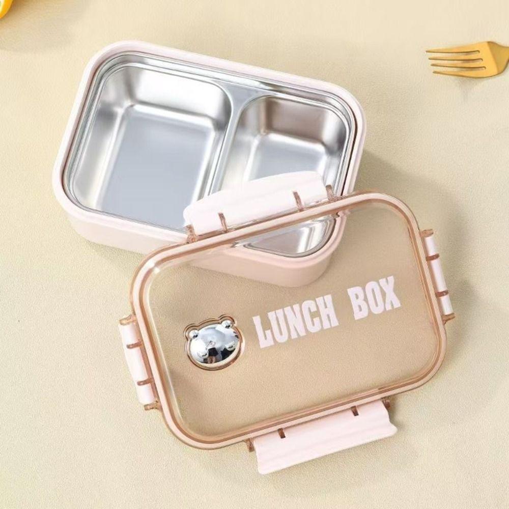 Plastic Lunch Box with Compartment Insulation Lunch Box Food Storage Container School Children