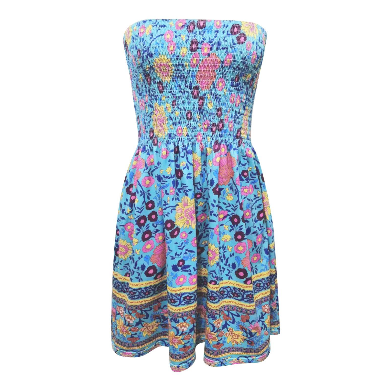 Платье без бретелек для женщин. Летние платья для женщин. Пляжные накидки. Сарафан — фото 6