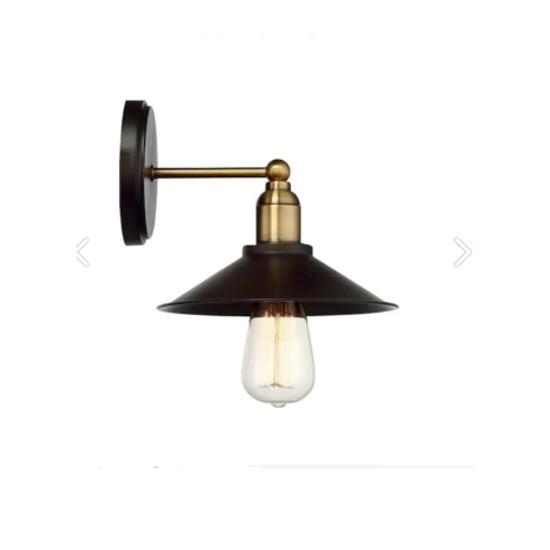 

Антикварный настенный светильник в стиле ретро в деревенском стиле, бра, полностью окрашенная в металлическую духовку