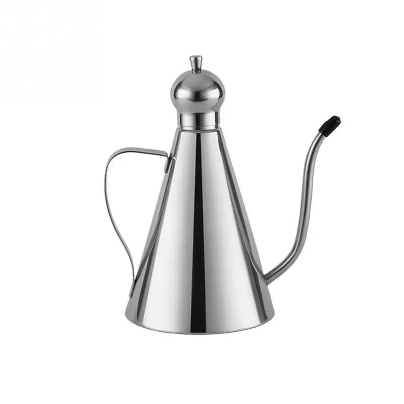 Condiment Storage Container Seasoning Vinegar Dispenser Stainless Steel Oil Bottle Teapot Non-toxic Dustproof Kitchen Accessory