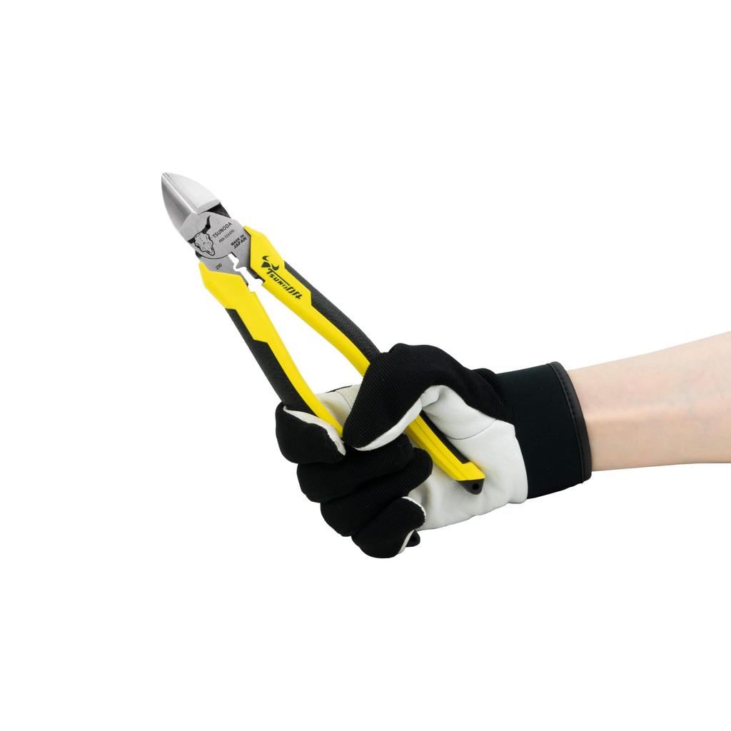 [Tsunoda] Power Hard Wire Offset Nipper with Crimper 225mm PKN-225ATG
