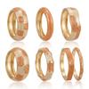 Vintage Enamel Irregular Geometic Bangles for Women Elegant Chunky Wrist Bracelets Vacation Stacked Unique Jewelry Gift